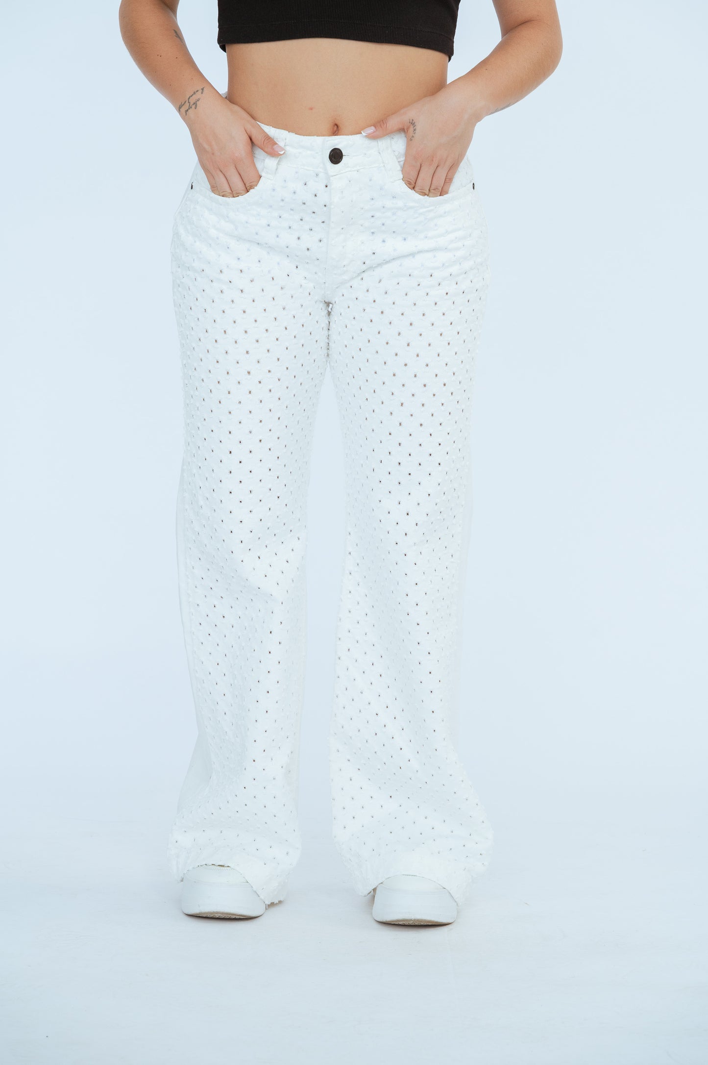 Mom flare blanco hueso REF. 2006