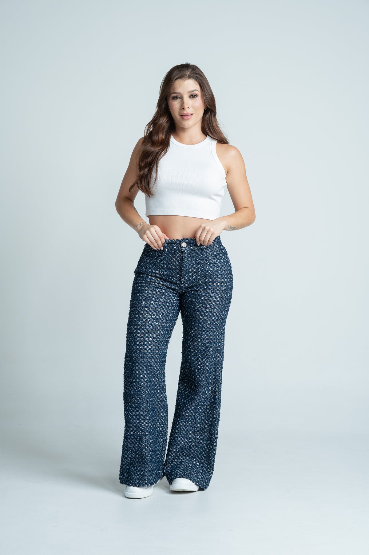 Mom Flare lentejuelas 3016