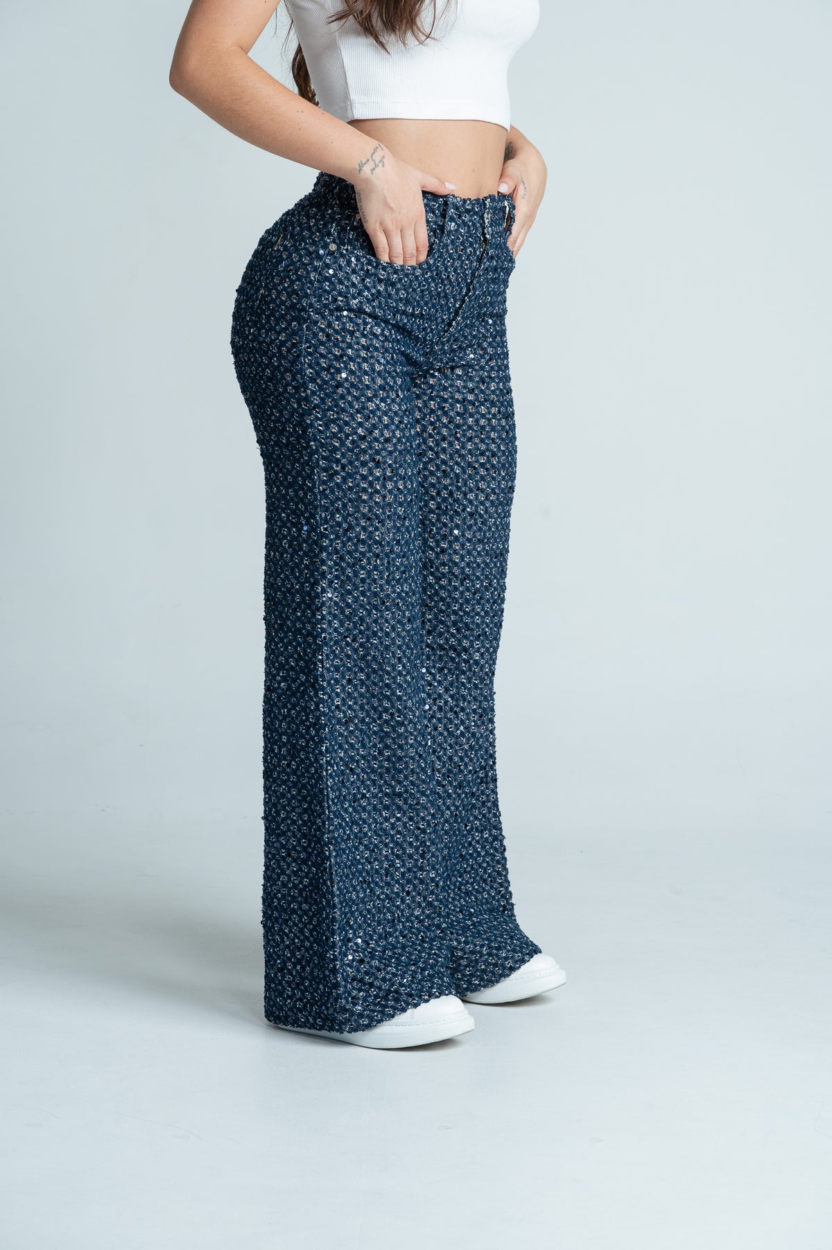Mom Flare lentejuelas 3016