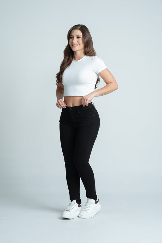 Skinny Jeans Negro 3020